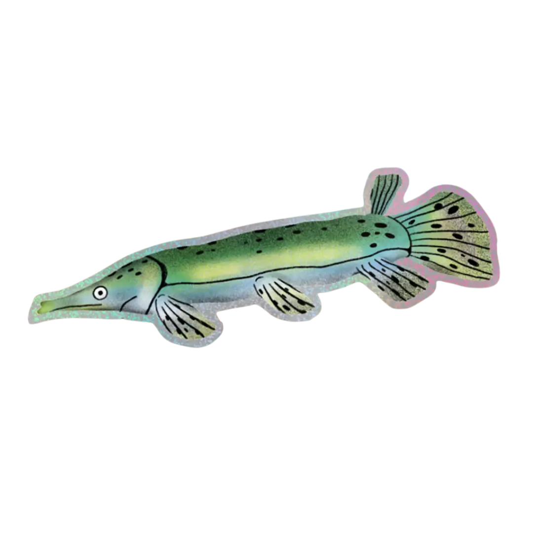 Gar Fish Sparkle Sticker