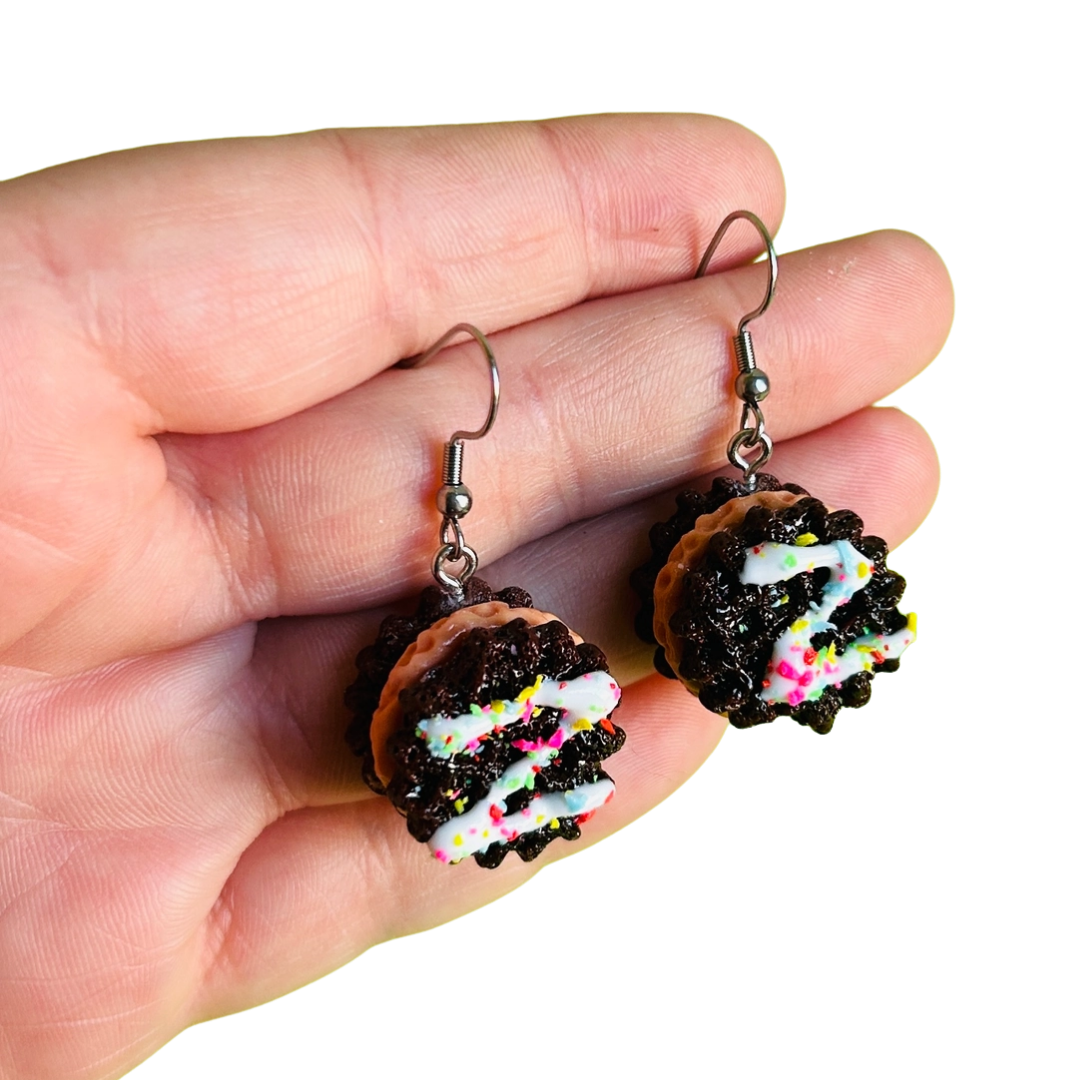 Chocolate Cookie Earrings