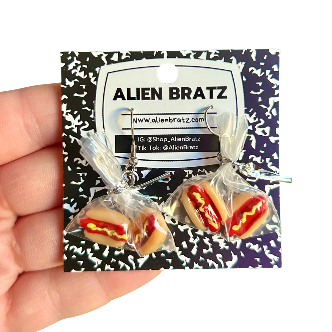 Bag of Hotdogs Earrings