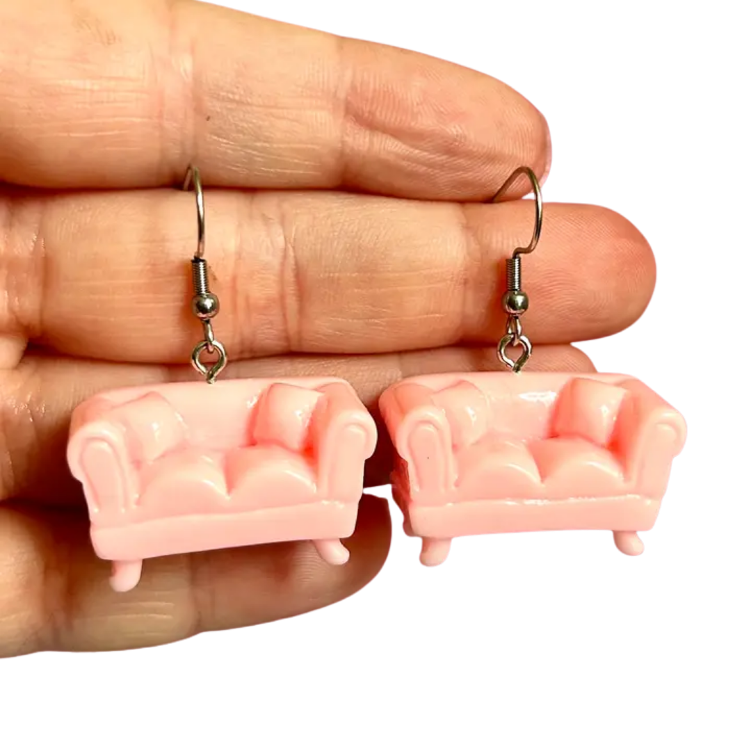 Pink Couch Earrings
