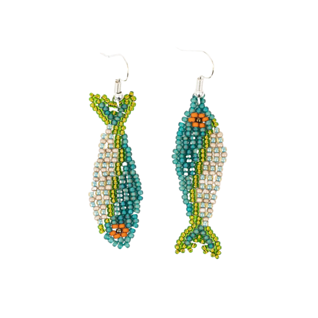 One Fish Two Fish Beaded Earrings