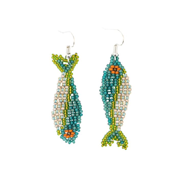 One Fish Two Fish Beaded Earrings