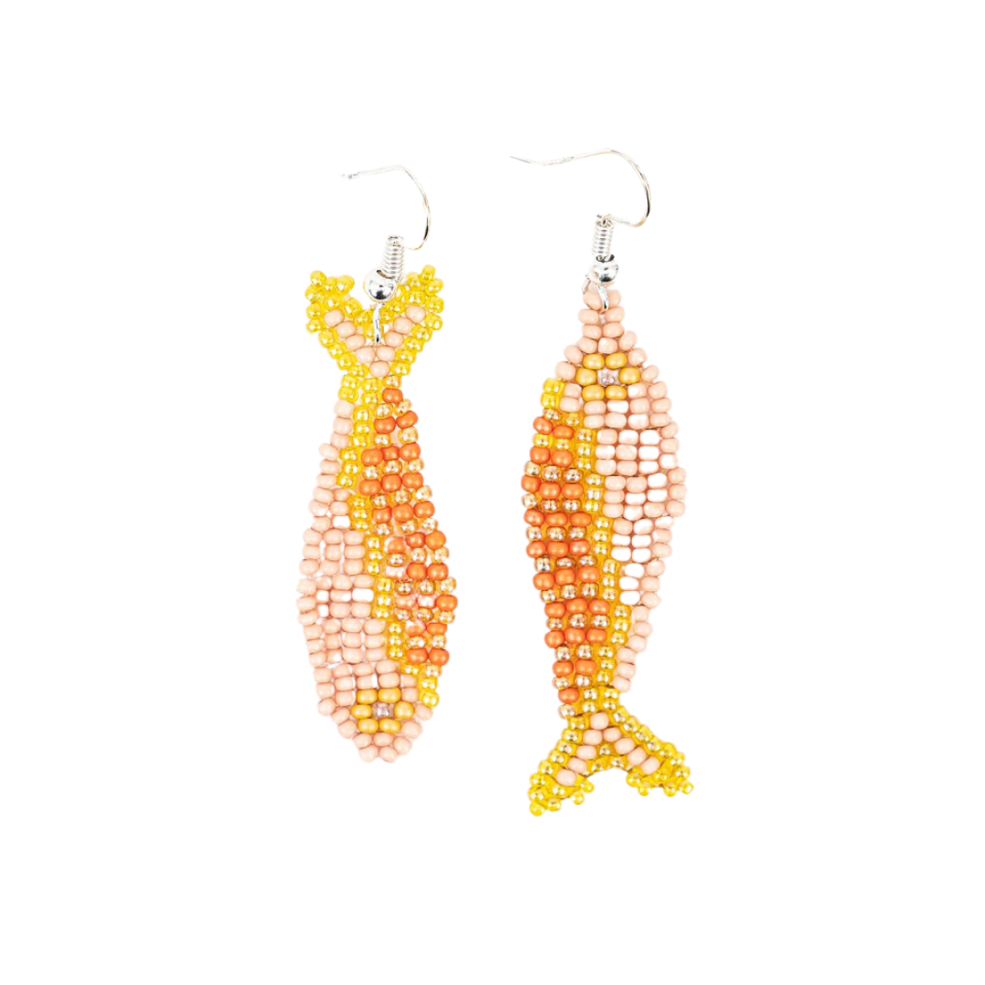 One Fish Two Fish Beaded Earrings