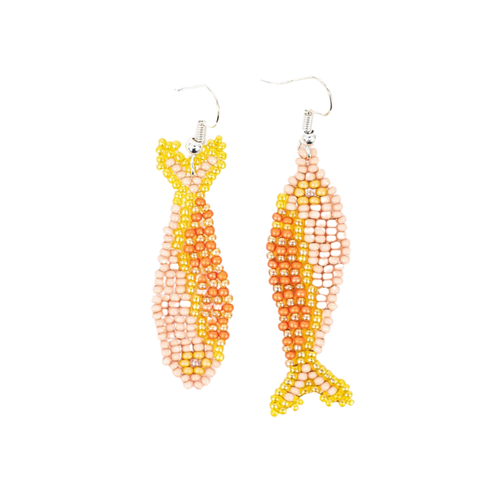 One Fish Two Fish Beaded Earrings
