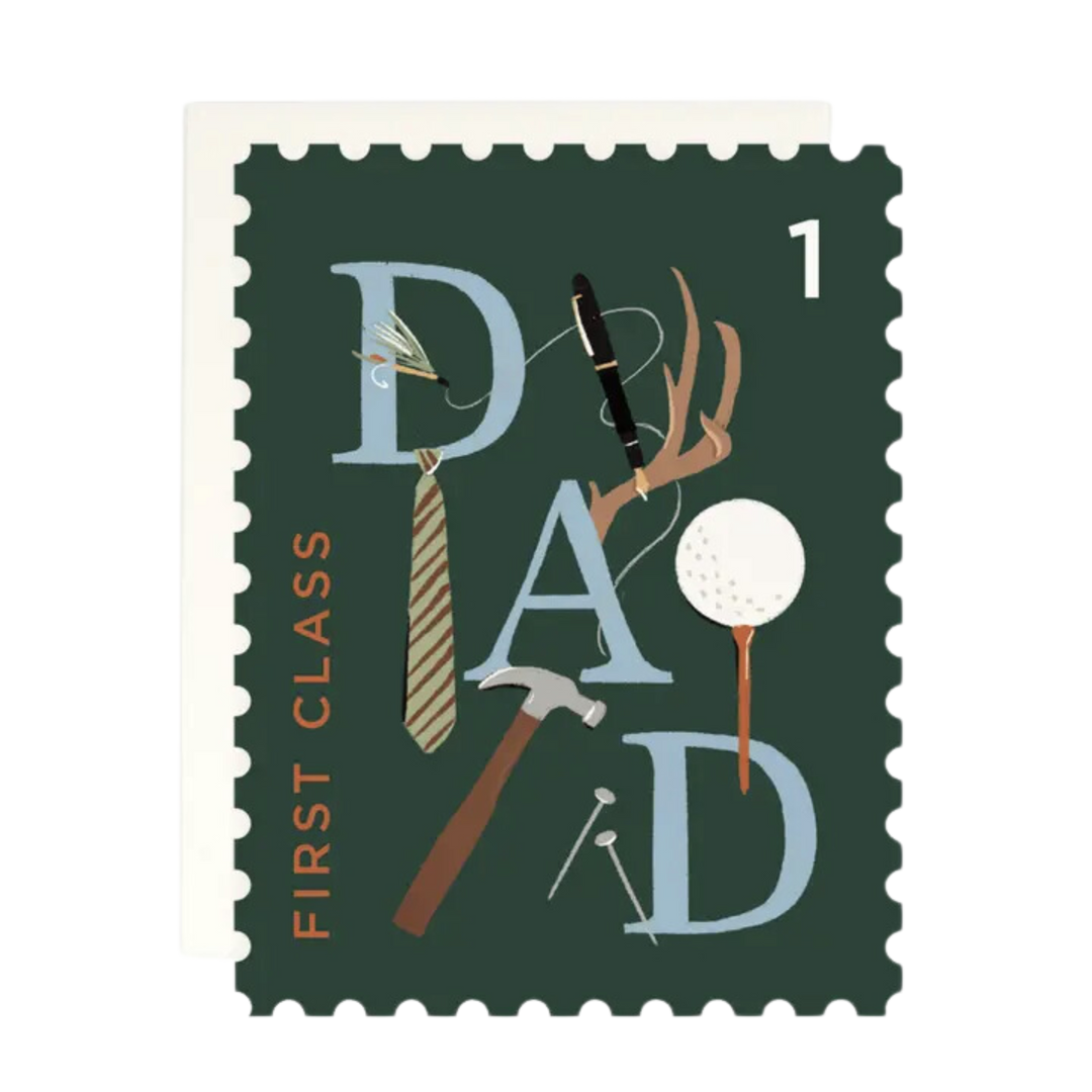 First Class Dad Note Card