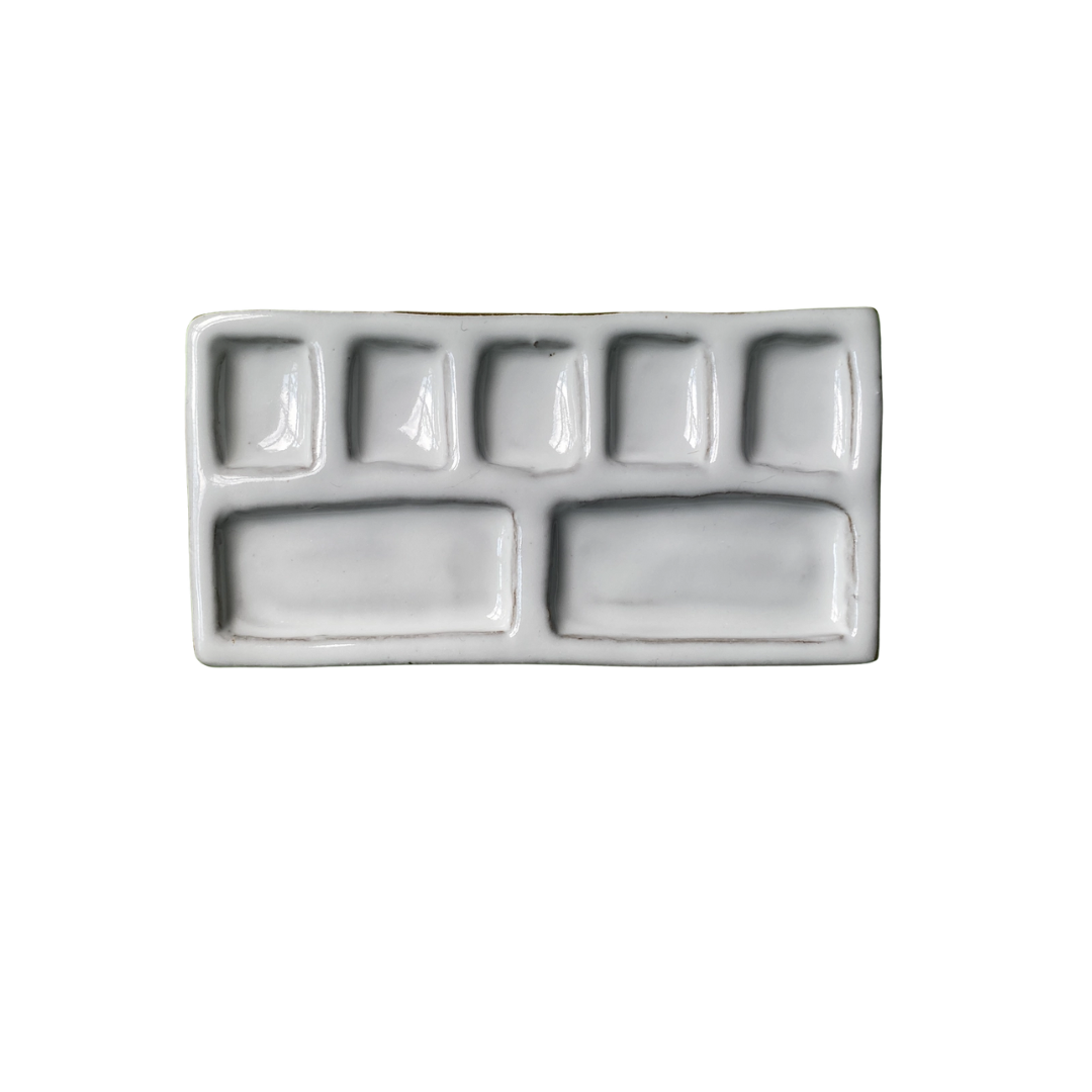 7-Pan Ceramic Artist Paint Palette