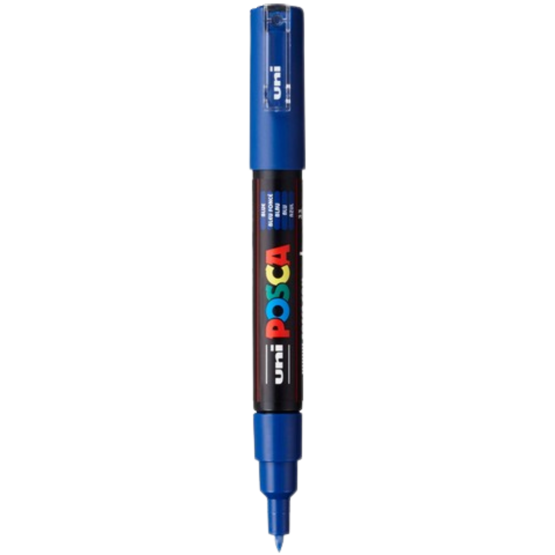 Posca PC-1M Acrylic Paint Marker – Extra-Fine Bullet Tip Blue
