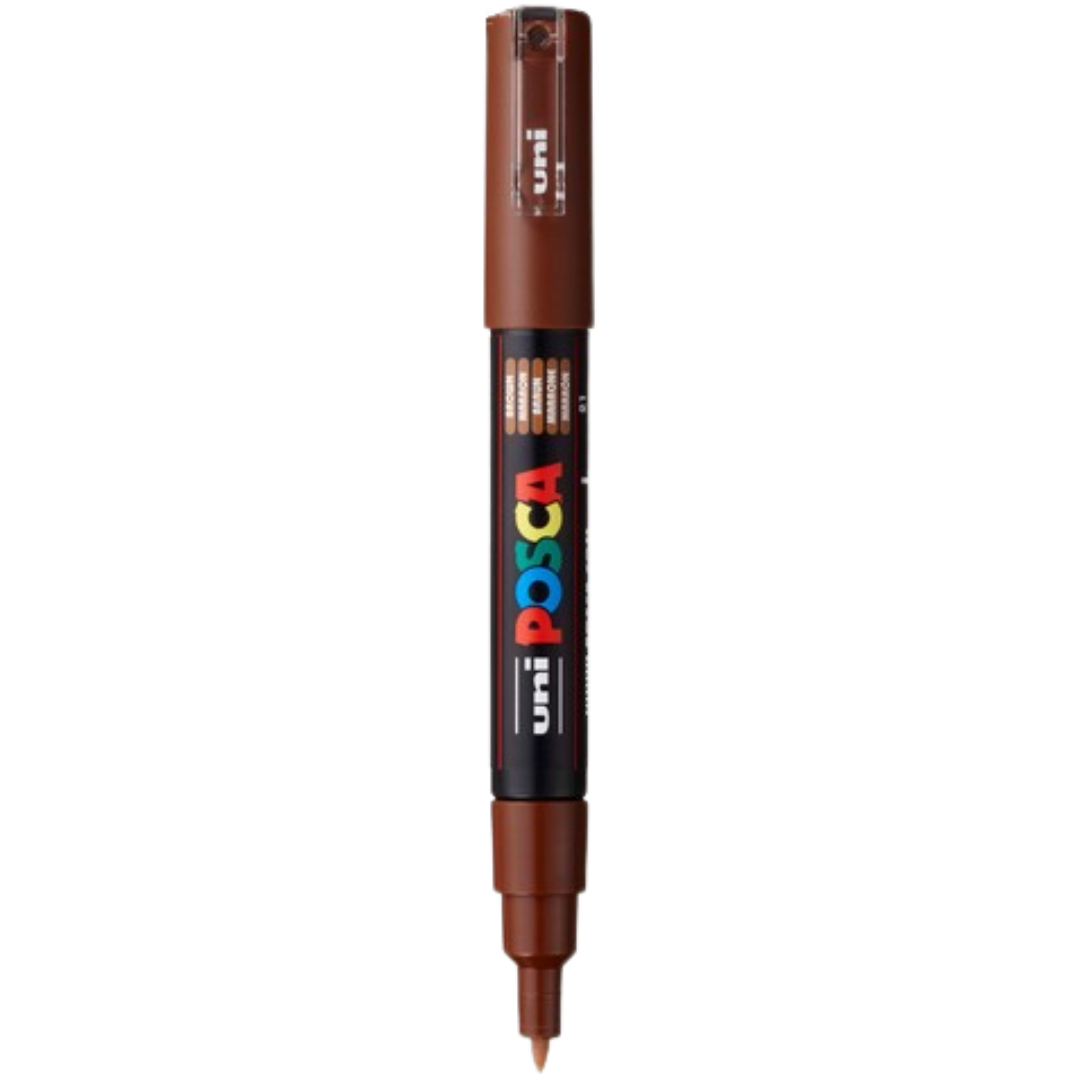 Posca PC-1M Acrylic Paint Marker – Extra-Fine Bullet Tip Brown