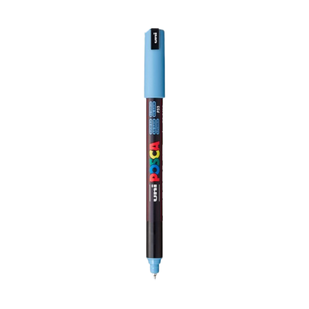 POSCA PC-1MR Acrylic Paint Marker – Extra-Fine Metal Tip Glacier Blue