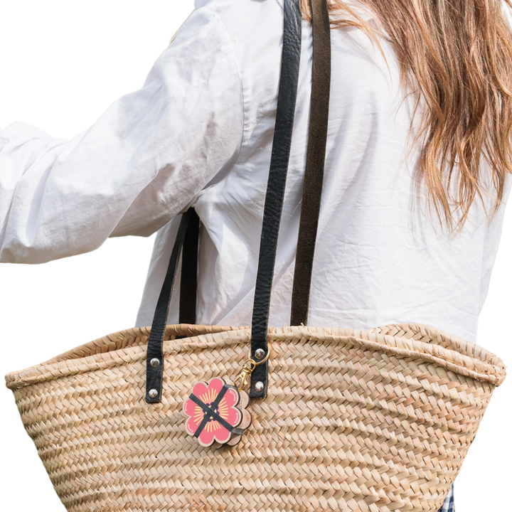 Keyring Flower Press - Assorted Pinks & Blues