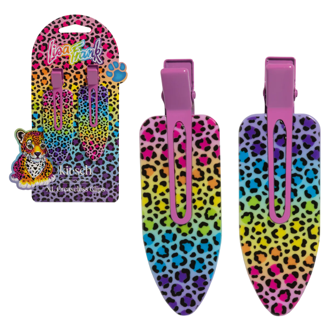 Lisa Frank x Kitsch XL Creaseless Clips - Rainbow Leopard