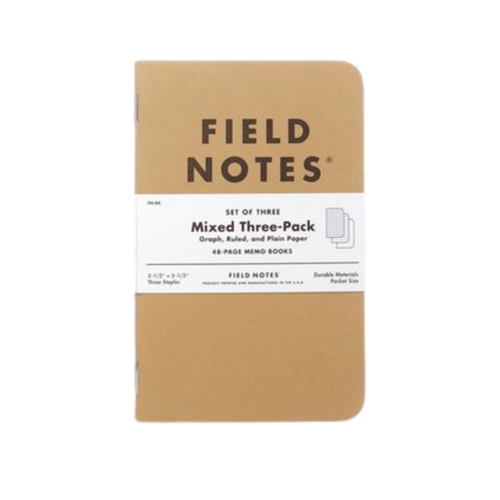 Field Notes Original Kraft 3-Packs - Mixed