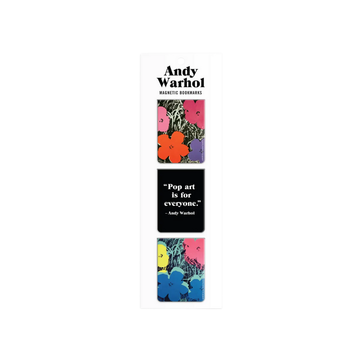 Andy Warhol Magnetic Bookmarks  — Flowers
