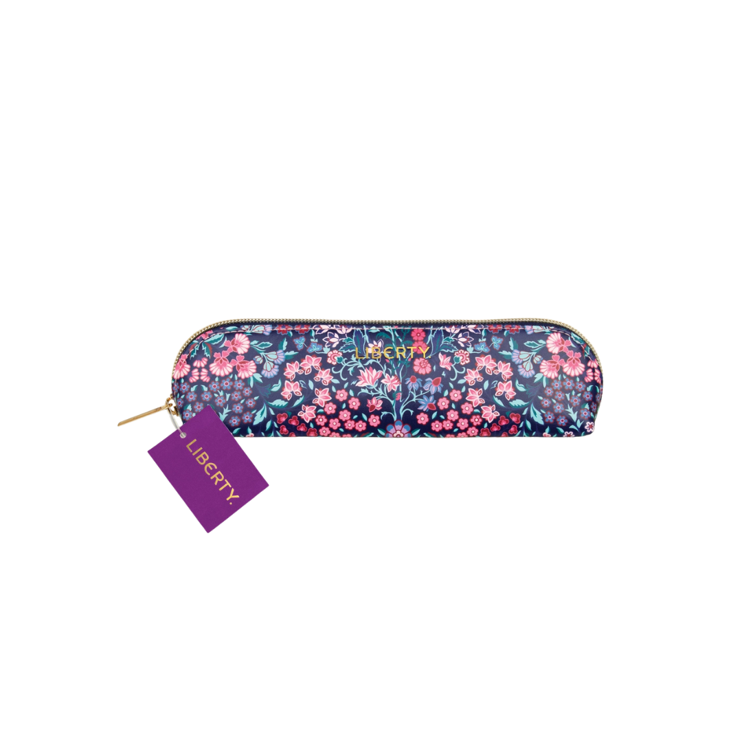 Liberty Tanjore Gardens Tile Navy Pencil Case