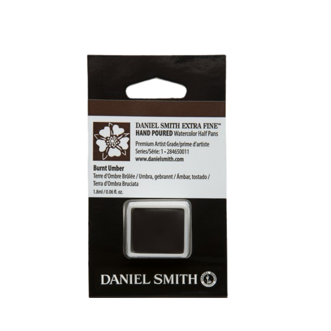 Daniel Smith Hand Poured Watercolor Half Pan — Burnt Umber