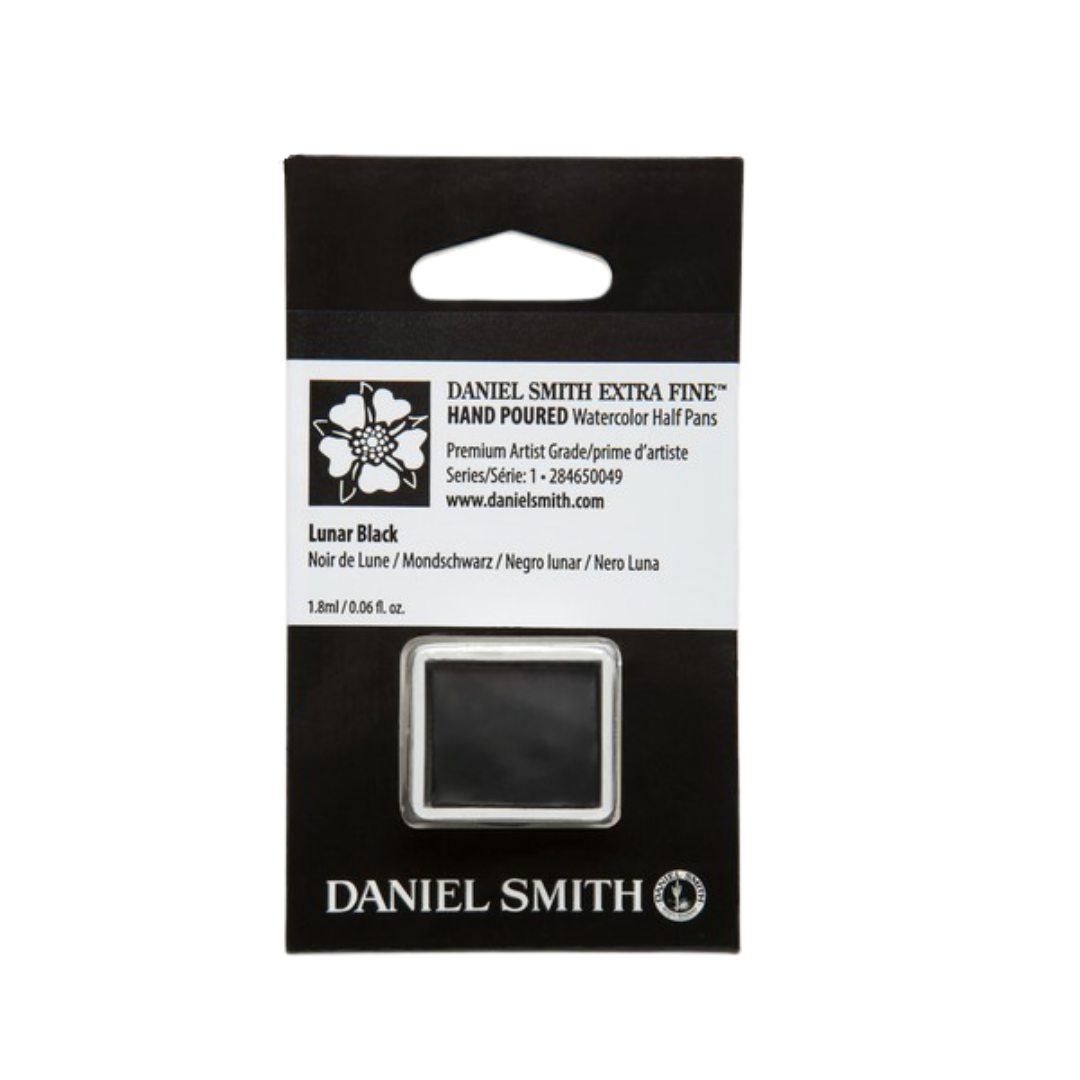 Daniel Smith Hand Poured Watercolor Half Pan — Lunar Black