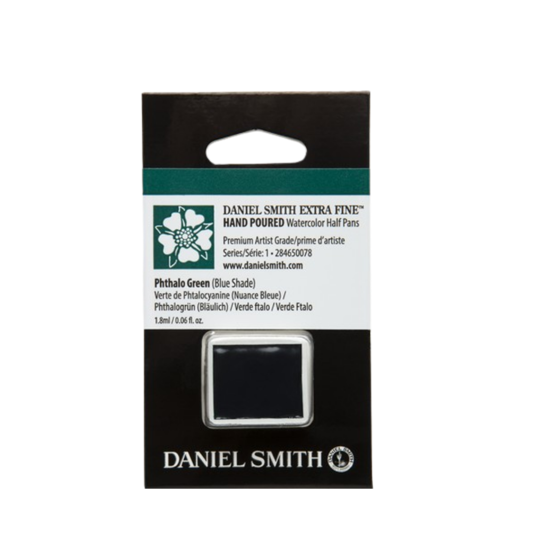 Daniel Smith Hand Poured Watercolor Half Pan — Phthalo Green Blue