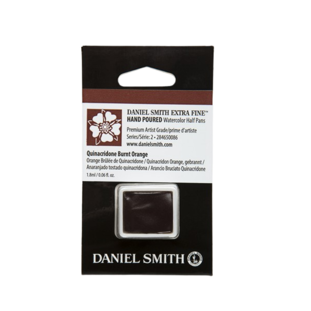 Daniel Smith Hand Poured Watercolor Half Pan — Quinacridone Burnt Orange