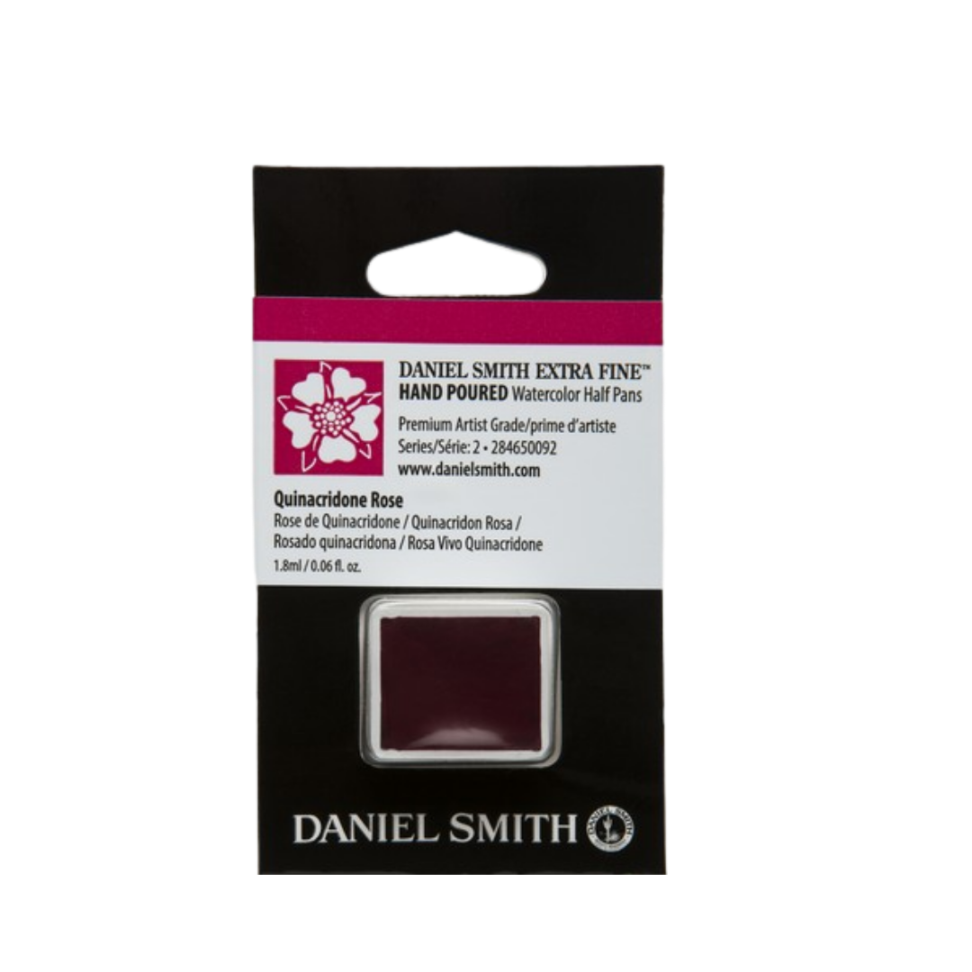 Daniel Smith Hand Poured Watercolor Half Pan — Quinacridone Rose