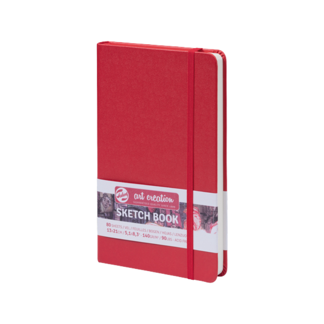 Talens Art Creation Sketchbook — Red, 5.11 × 8.27 in