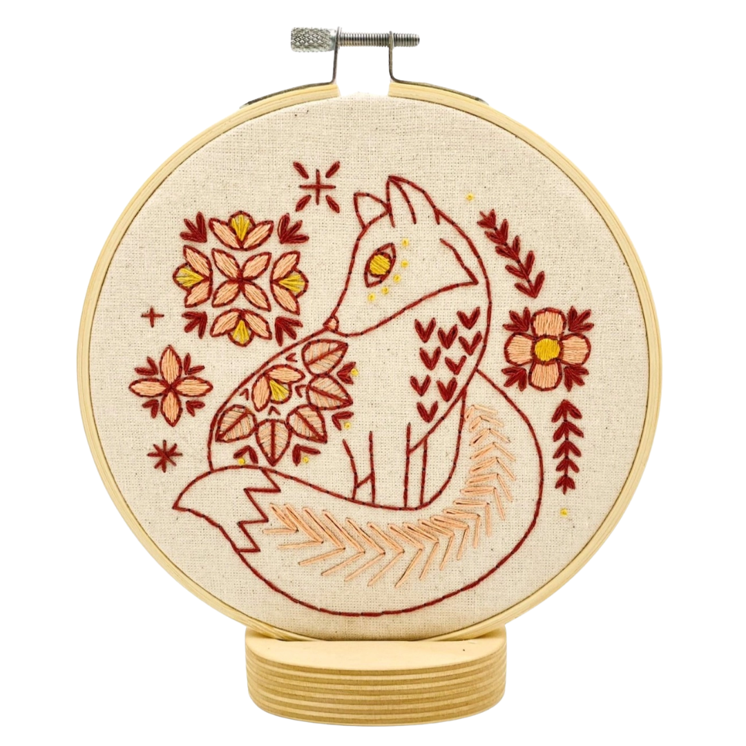 Folk Fox Complete Embroidery Kit