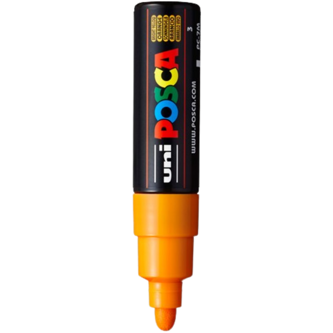 Posca PC-7M Paint Marker Broad Bullet Tip - Bright Yellow