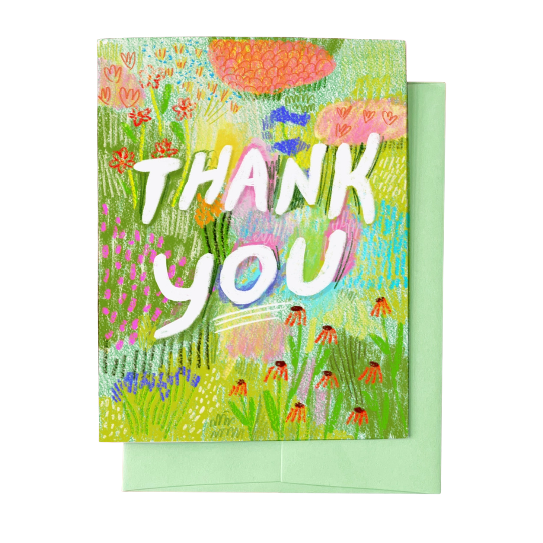 Thank You Field of Flowers Card