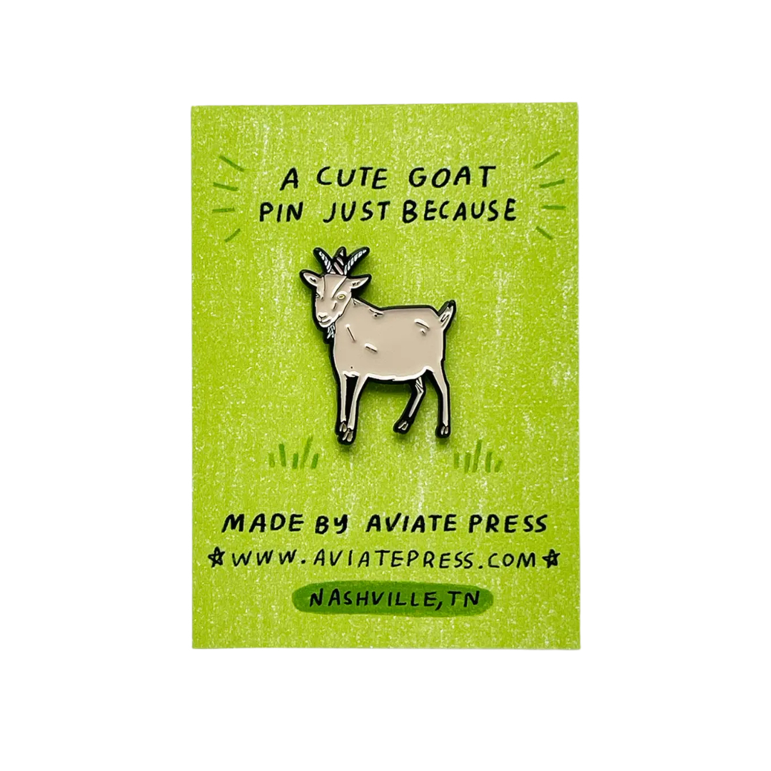 Goat Enamel Pin