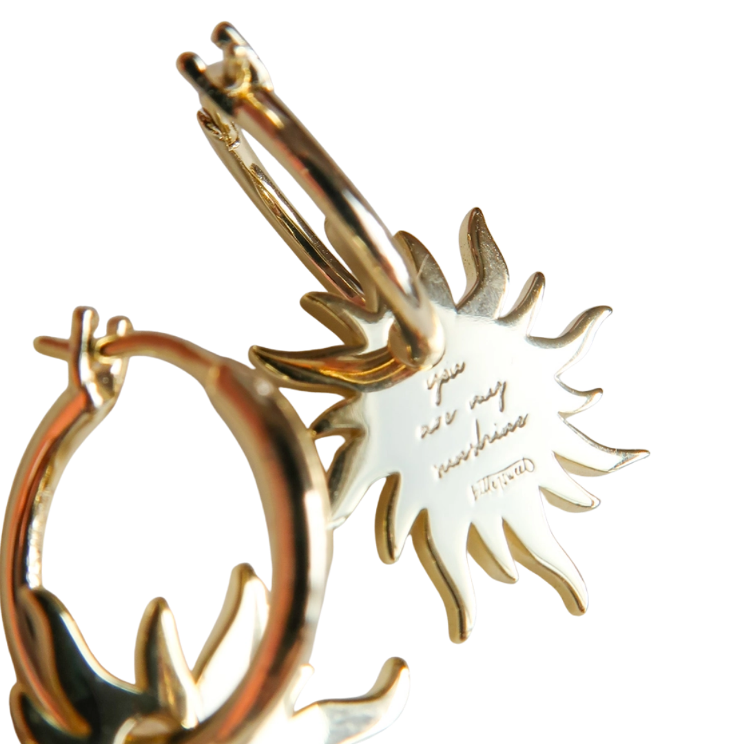 You are My Sunshine Sun Hoop Earrings