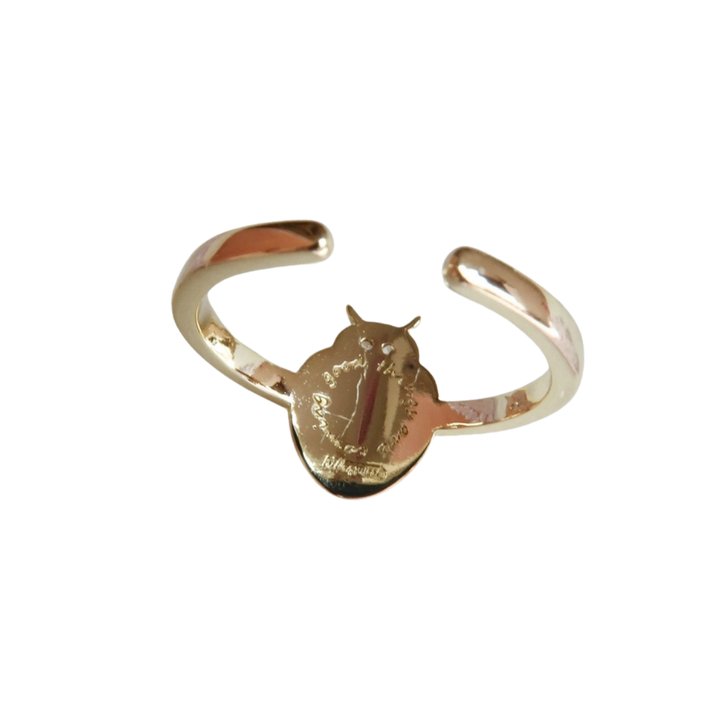 Adjustable Good Things Coming Ladybug Ring