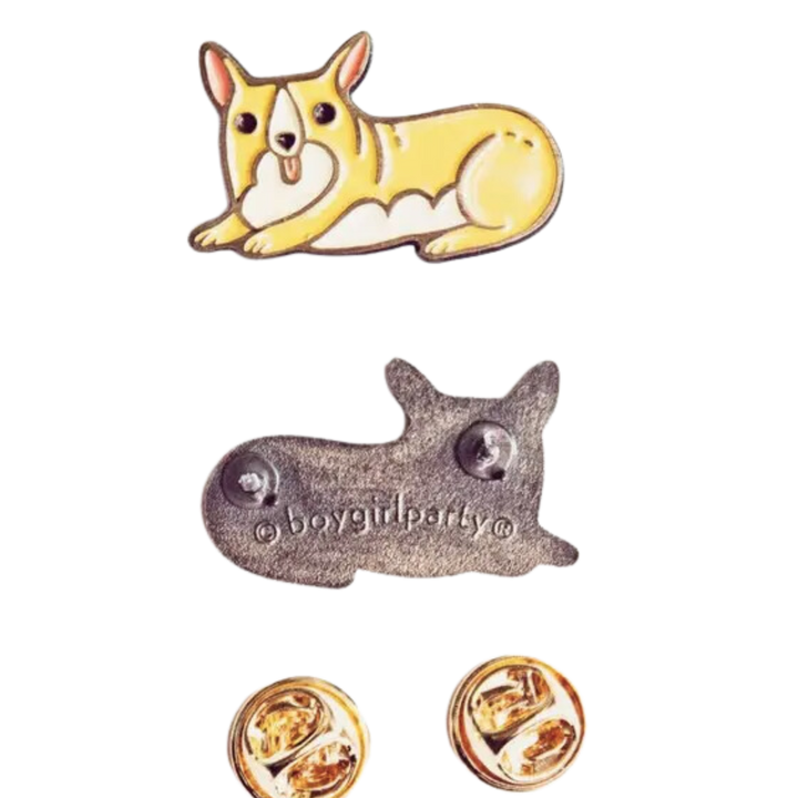 Corgi Enamel Pin