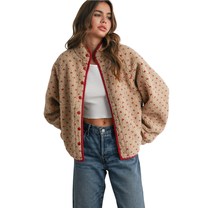 High Pile Fleece Puffer Jacket