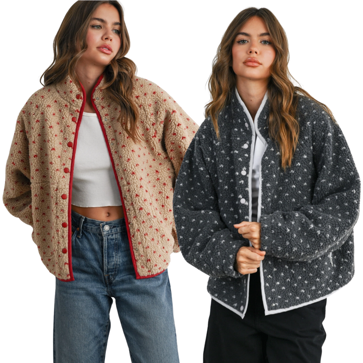 High Pile Fleece Puffer Jacket