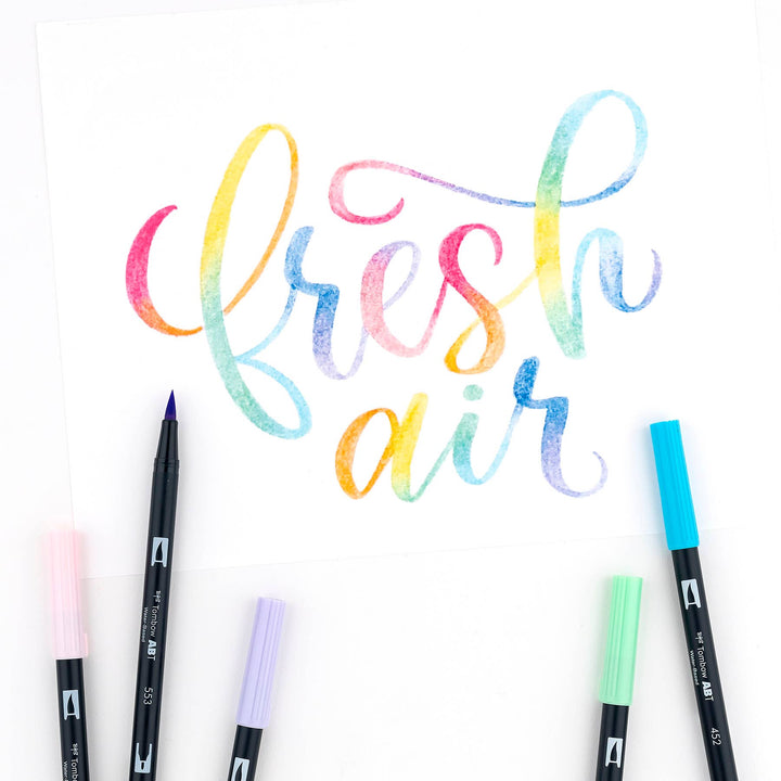 Dual Brush Pen Art Markers: Pastel - 10-Pack