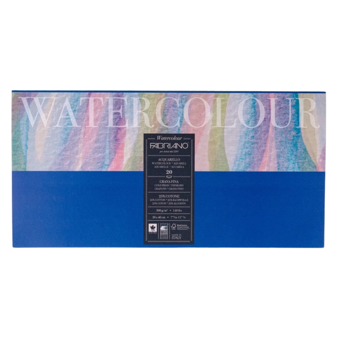 Fabriano Studio Watercolor Block, Cold Press - 7.75" x 15.75"