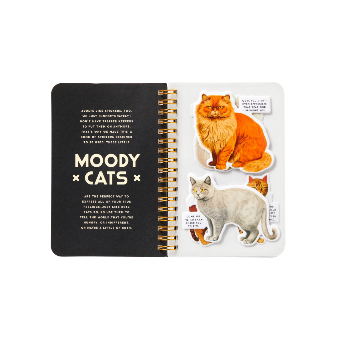 Brass Monkey Moody Cats Sticker Book