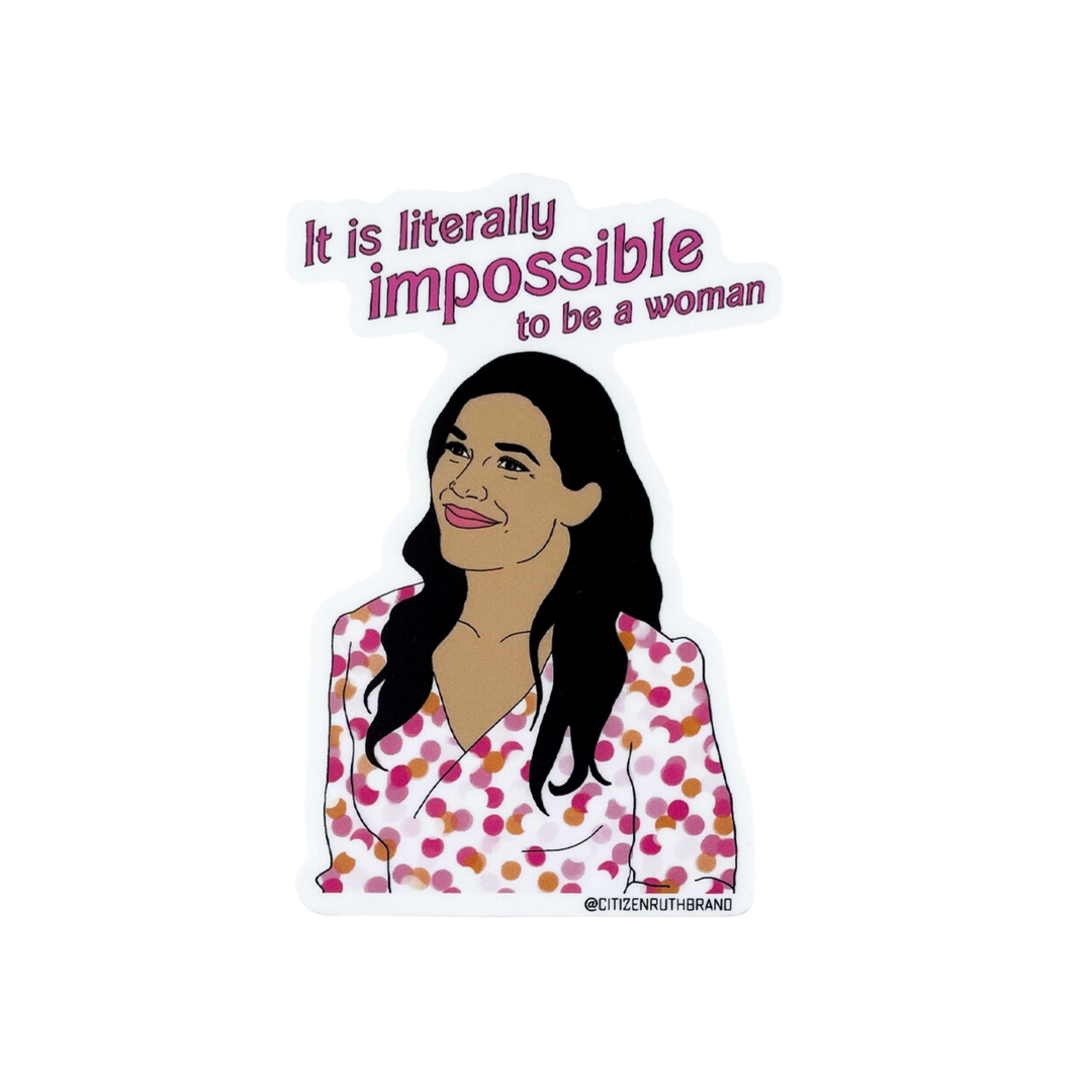 Barbie Gloria Impossible To Be A Woman Vinyl Sticker