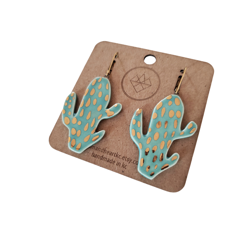 Cactus Porcelain Earrings