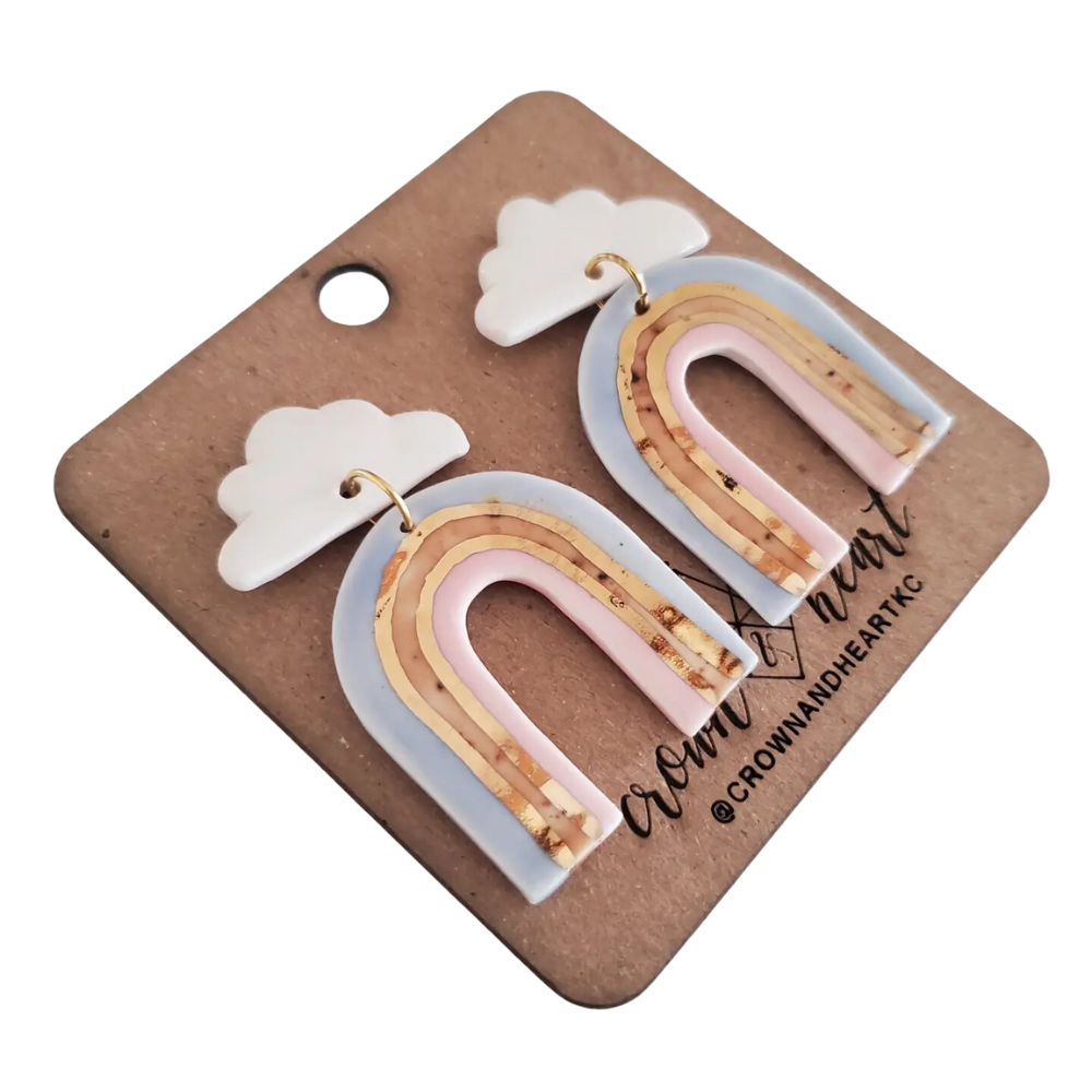 Cloud and Rainbow Earrings