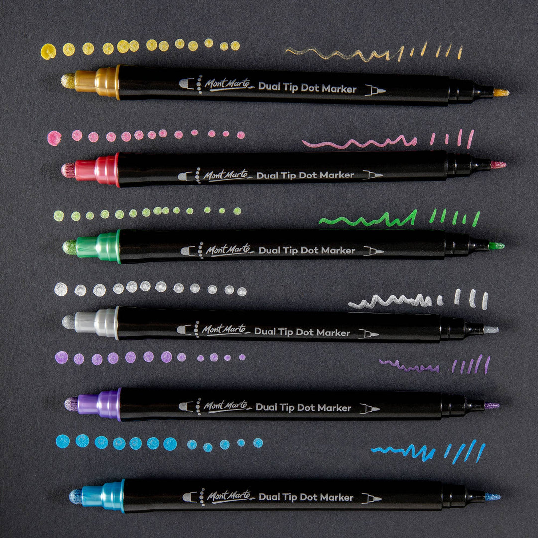 Metallic Dual Tip Dot Markers Signature 6pc