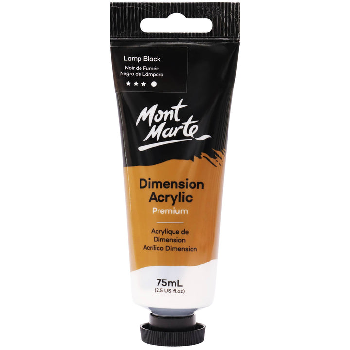 Dimension Acrylic Premium 75ml (2.5 US fl. oz.) Tube: Lamp Black