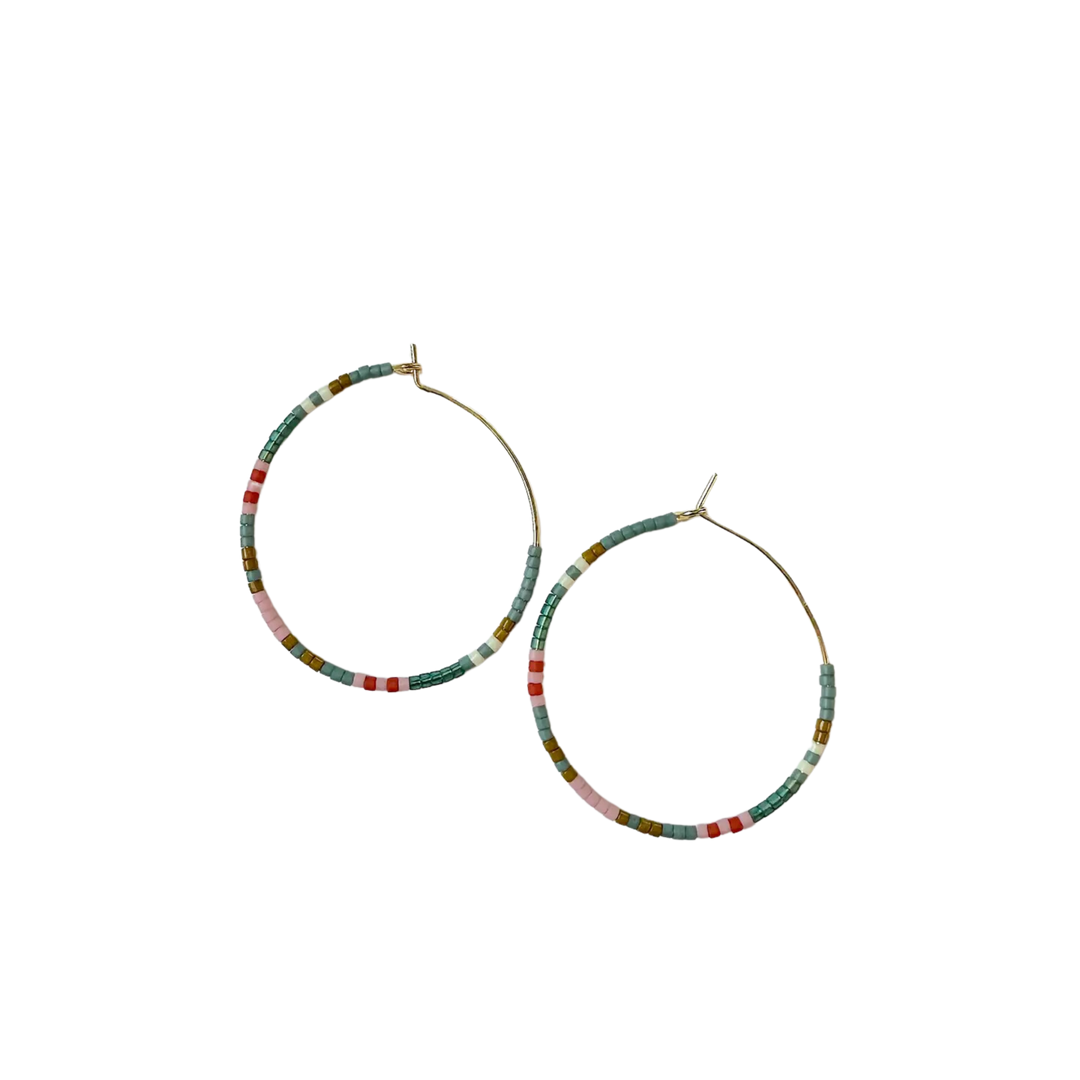 Beaded Hoop Earrings