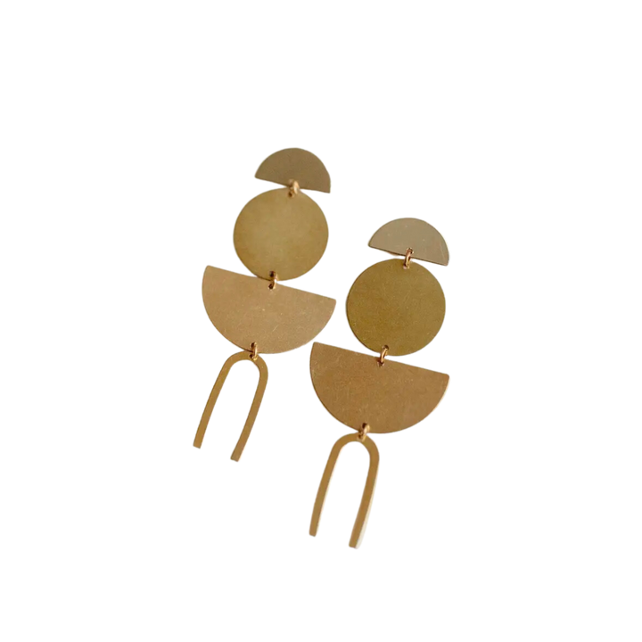Brass Earrings No. 22