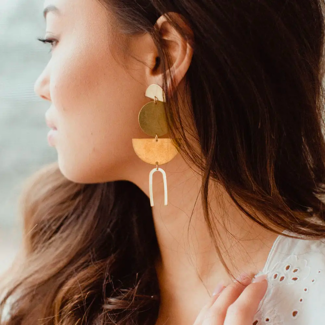 Brass Earrings No. 22