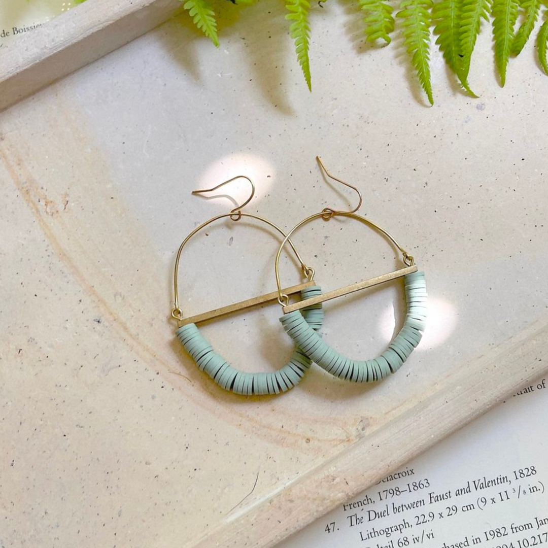 Terrain Beaded Hoop Earring