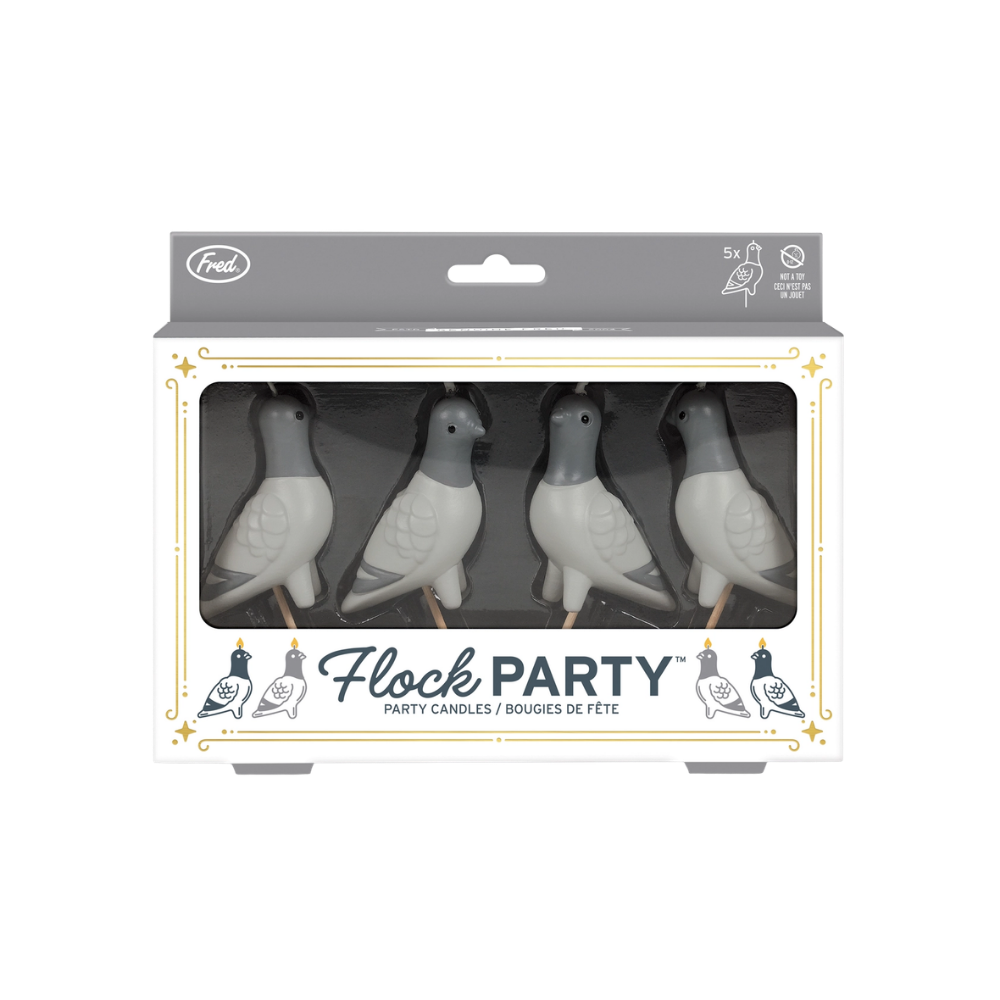 Flock Party Pigeon Candles - Set of 4