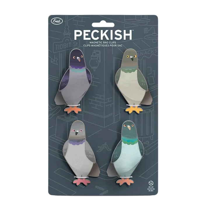 Peckish Pigeon Bag Clips (4 ct)