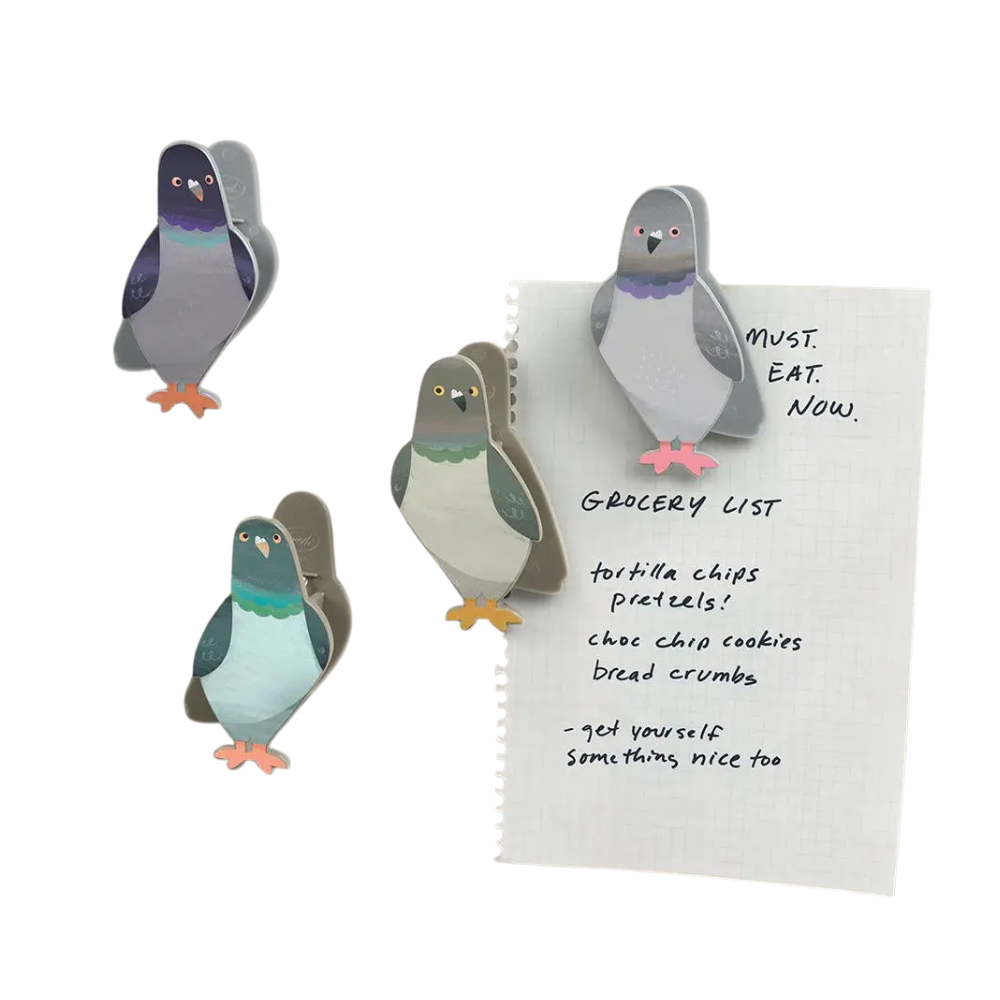 Peckish Pigeon Bag Clips (4 ct)