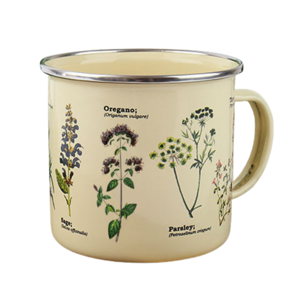 Herbs Enamel Mug