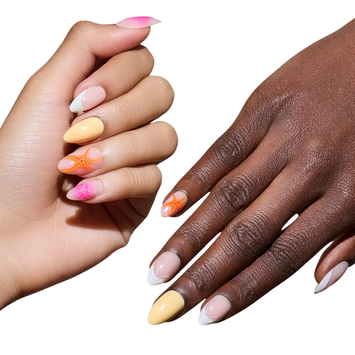 Sunset Tide Short Almond Press on Nails